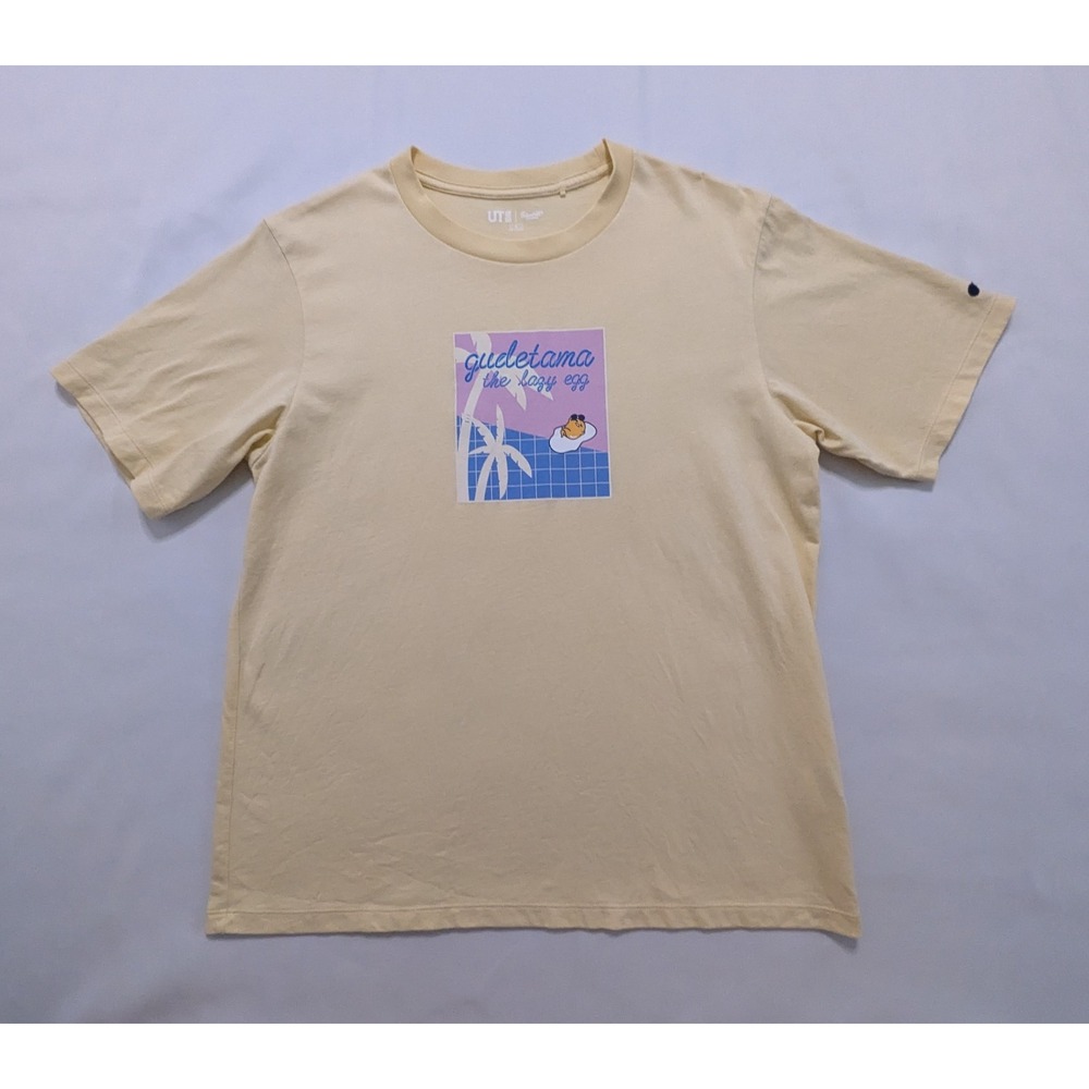 Uniqlo Sanrio Gudetama The Lazy Egg Hawaii T-shirt Yellow Womens' Medium M